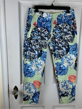 J. Crew Floral Printed skimmer pants 69412 Resortwear Vacay